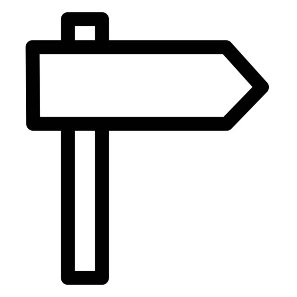 Navigationspfad Symbol Umrissen — Stockvektor