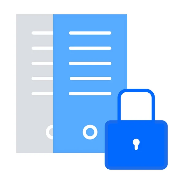 Иконка Защиты Базы Данных Плоском Стиле — стоковый вектор