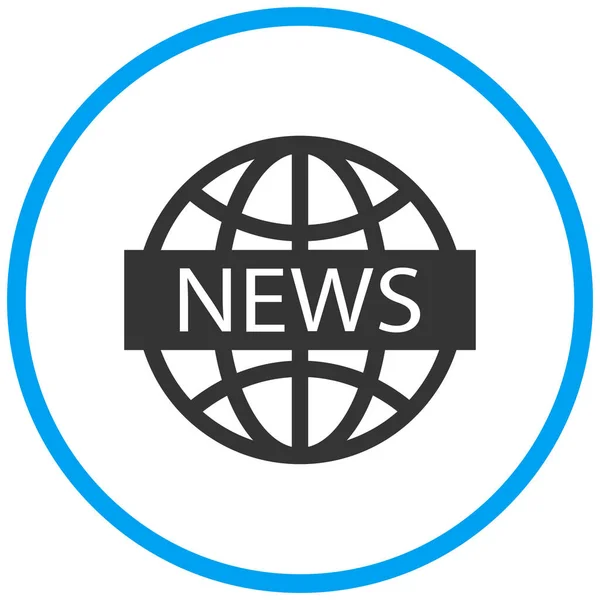 Noticias Globales Icono Los Medios Comunicación Estilo Sólido — Vector de stock