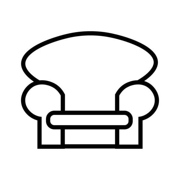 Καρέκλα Καναπέ Έπιπλα Εικονίδιο Στυλ Περίγραμμα — Διανυσματικό Αρχείο