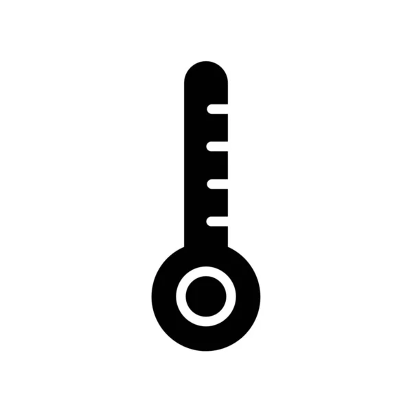 Fever Health Checkup Mercury Thermometer Icon Solid Style — Stock Vector