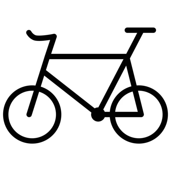 自行车运动图标的轮廓风格 — 图库矢量图片