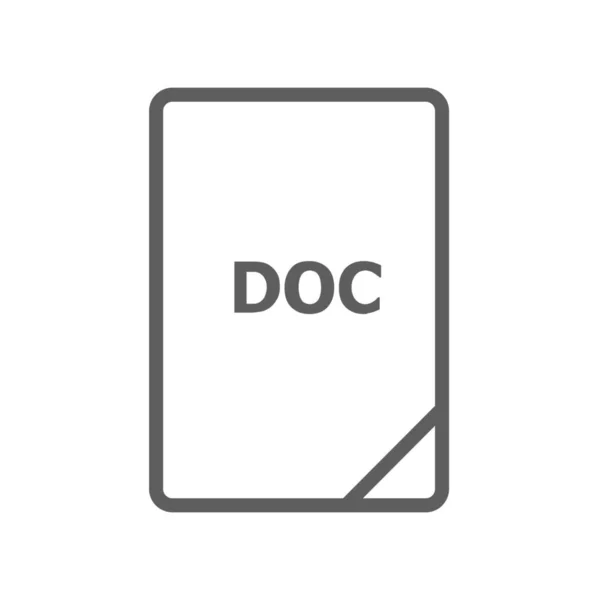 Doc Doc File Dokument Symbol Umrissstil — Stockvektor