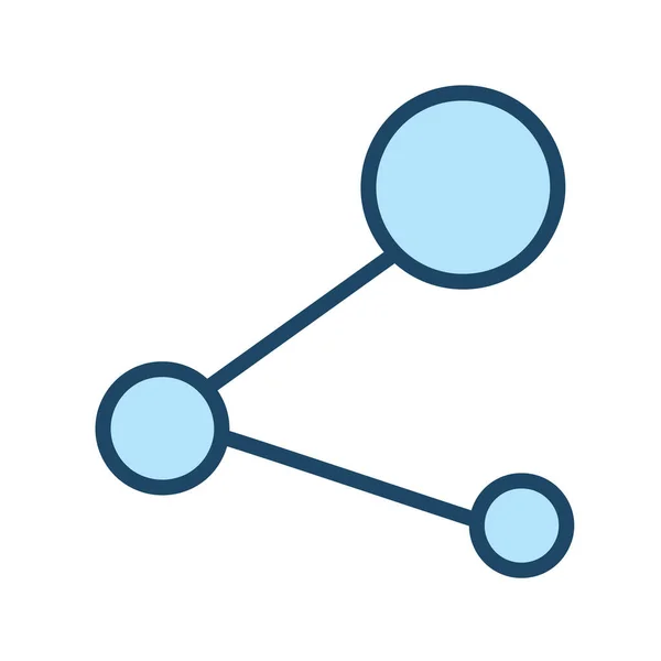 Bağlantı Ağı Simgesi Dolu Outline Biçimi — Stok Vektör