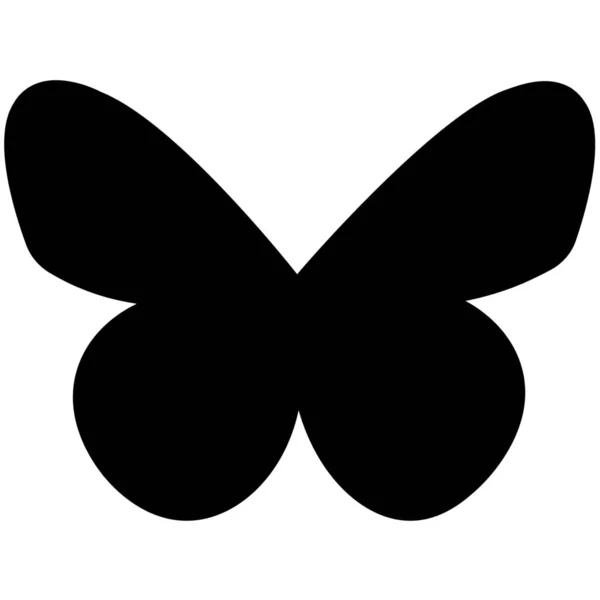 Икона Бабочки Бабочки Твердом Стиле — стоковый вектор