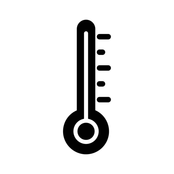 Fever Health Checkup Mercury Thermometer Icon Solid Style — Stock Vector