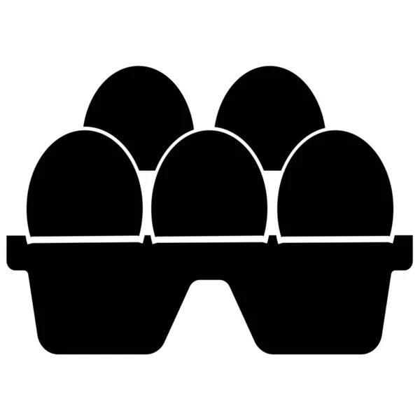 Frühstück Hühnerei Gekochte Eier Symbol Solidem Stil — Stockvektor