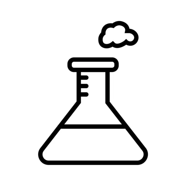 Ikona Eksperymentu Chemicznego Zanieczyszczenia Chemicznego Zarysie — Wektor stockowy