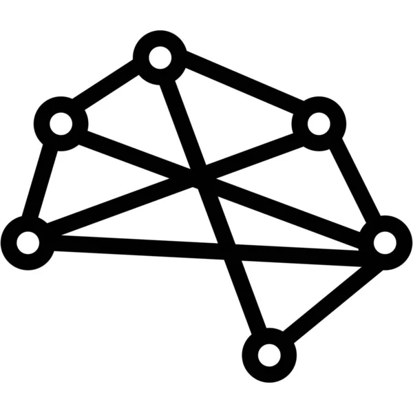 Icône Connectivité Informatique Calcul Dans Style Contour — Image vectorielle