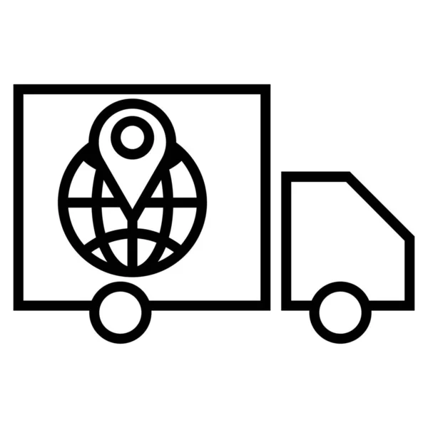 Gps Tracking Product Tracking Product Track Product Icon Outline Style — 스톡 벡터
