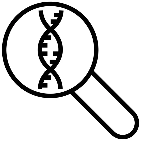 Dna Dna Τεστ Γενετικής Εικονίδιο Στυλ Περίγραμμα — Διανυσματικό Αρχείο
