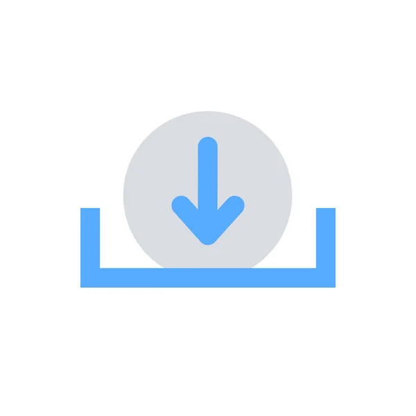 Direction Download Import Icon Flat Style — Stockový vektor