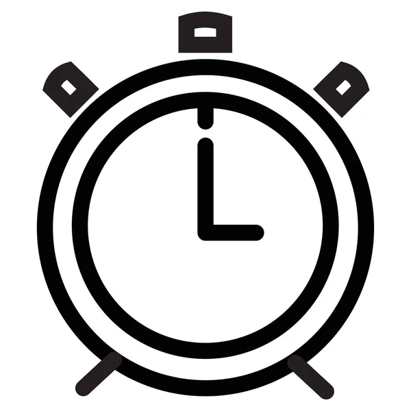 Alarm Alert Clock Icon Outline Style — Stock Vector
