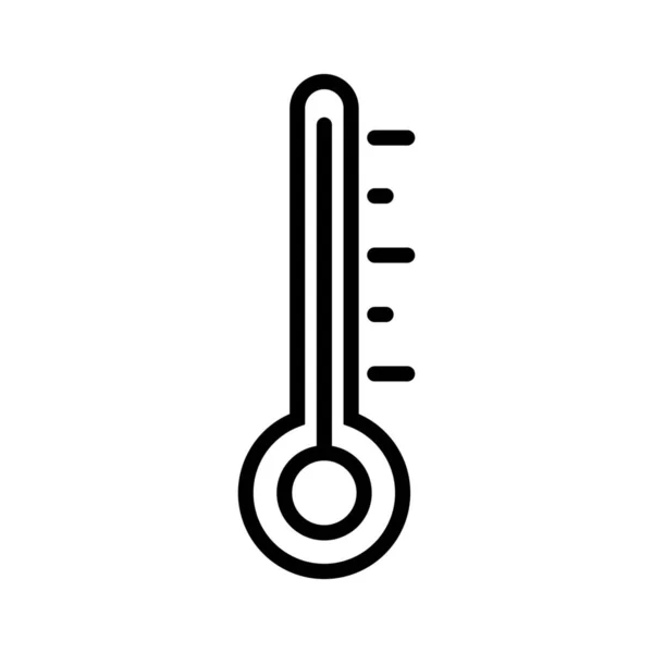 発熱健康診断水銀温度計のアイコンをアウトラインスタイルで — ストックベクタ
