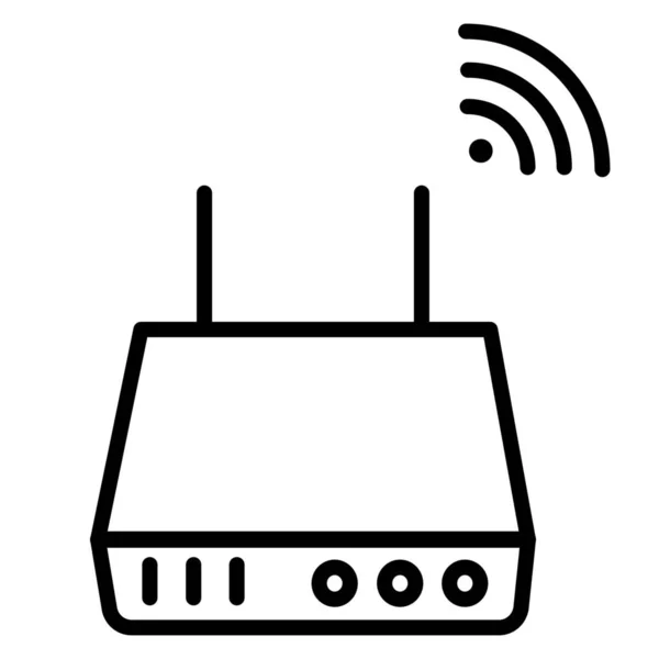 Hardware Internet Router Symbol Umriss Stil — Stockvektor
