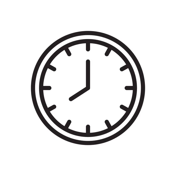 Alarma Icono Del Reloj Alerta Estilo Del Esquema — Archivo Imágenes Vectoriales