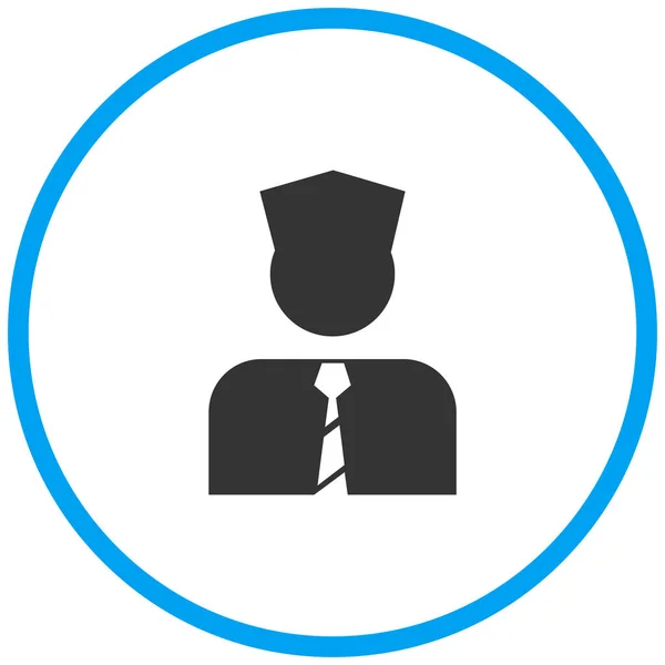 Avatar Driver Policial Ícone Estilo Sólido — Vetor de Stock