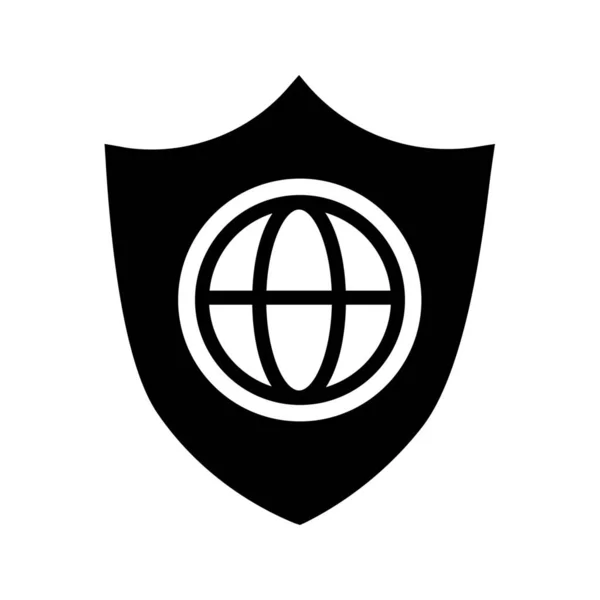 Sicurezza Globale Bisogno Password Protetto Icona Del Sito Web Stile — Vettoriale Stock