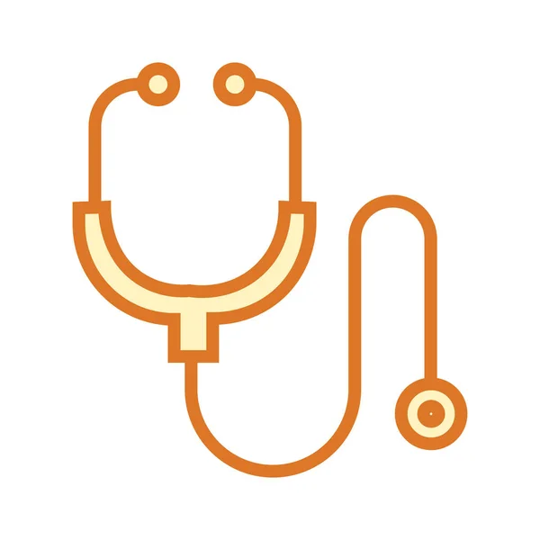 Checkup Arts Onderwijs Pictogram Gevulde Outline Stijl — Stockvector