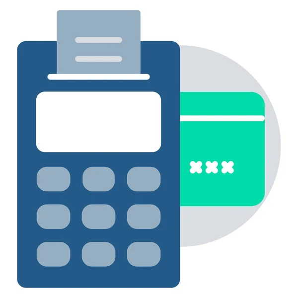 Card Payment Pay Amount Pay Cash Icon Flat Style — Stockový vektor