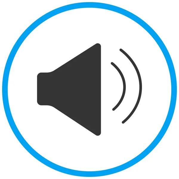 Pozornost Audio Hudba Ikona Pevném Stylu — Stockový vektor