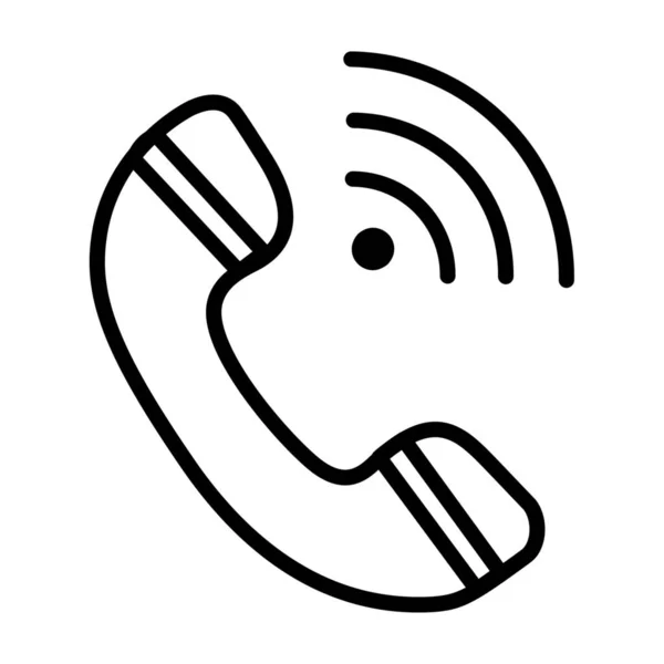 Κλήση Κλήση Εικονίδιο Επικοινωνίας Στυλ Περίγραμμα — Διανυσματικό Αρχείο