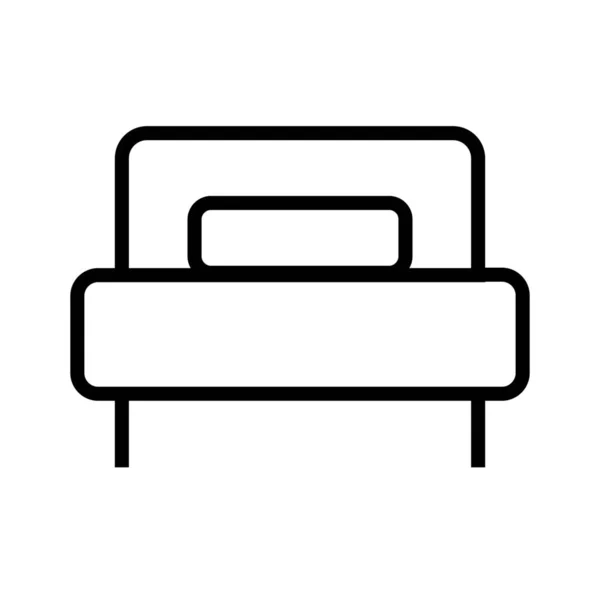 Silla Sofá Muebles Icono Estilo Esquema — Vector de stock