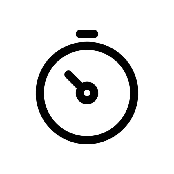 Reloj Despertador Fecha Icono Estilo Del Esquema — Vector de stock