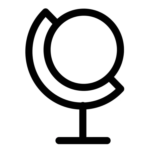 Globus Internet Map Icon Umrissstil — Stockvektor