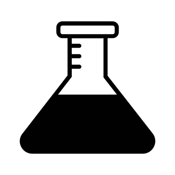 Ícone Laboratório Química Copo Estilo Sólido —  Vetores de Stock