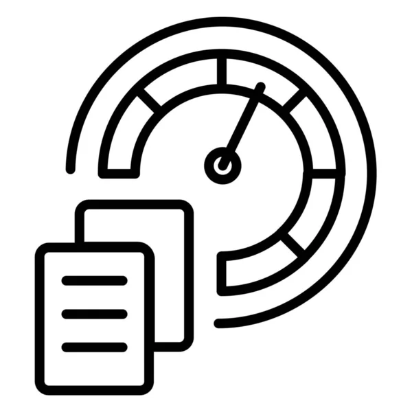 Konfiguration Meter Performance Symbol Umriss Stil — Stockvektor