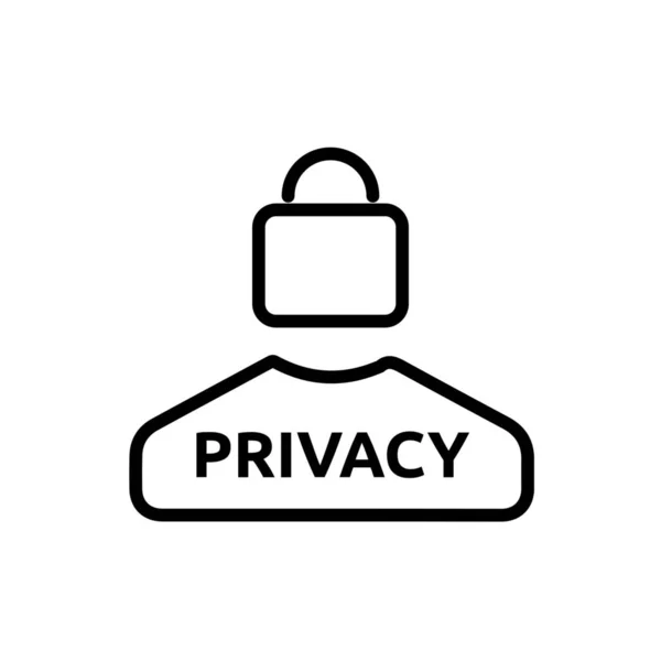 Database Security Gdpr Locked Icon Outline Style — Stock Vector