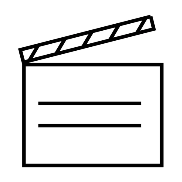 Kino Clapper Clapperboard Icon Outline Style — Stockvektor