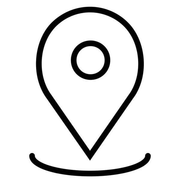 Gps Найти Значок Карты Местоположения Стиле Контура — стоковый вектор