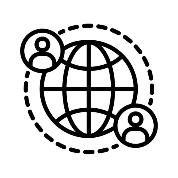 概述式的全球通信全球网络意向性业务图标 — 图库矢量图片
