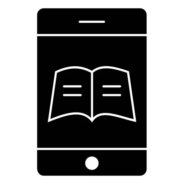 Ebooks Éducation Elearning Icône Dans Style Solide — Image vectorielle