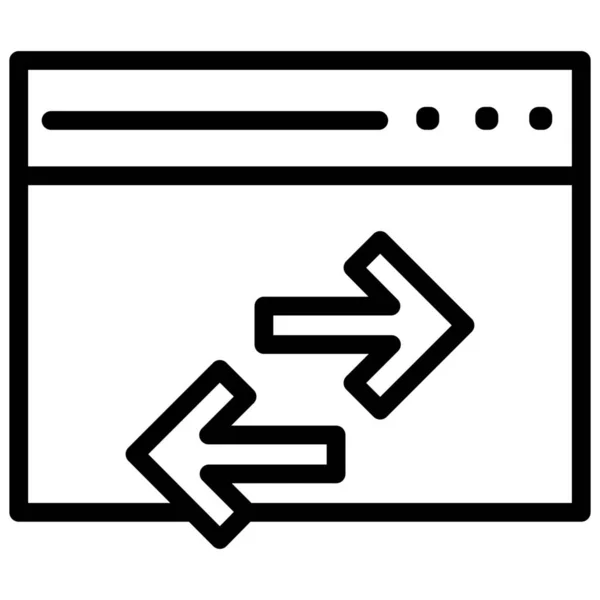 Pfeile Bluetooth Datensymbol Umrissstil — Stockvektor