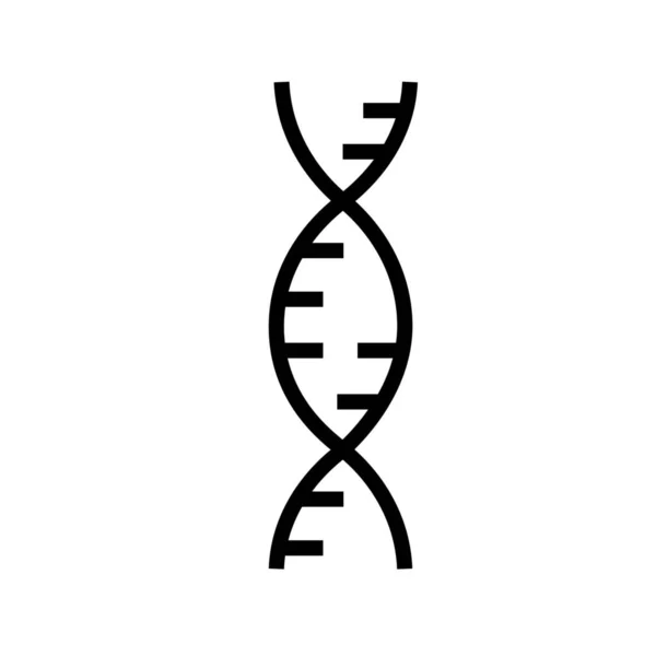 Chromosoom Dna Gen Pictogram Omtrek Stijl — Stockvector