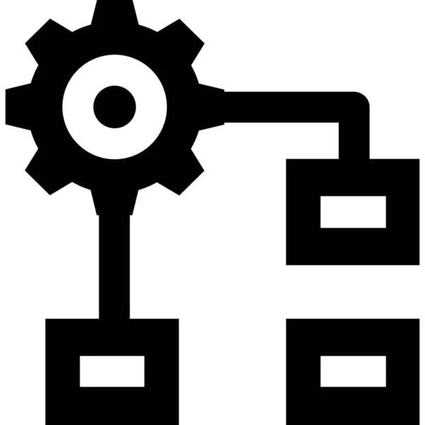 Symbole Für Datenfluss Verfahren — Stockvektor