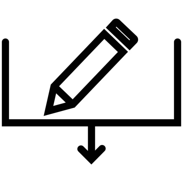 Funzioni Excel Recente Modificato Ordinare Icona Stile Contorno — Vettoriale Stock