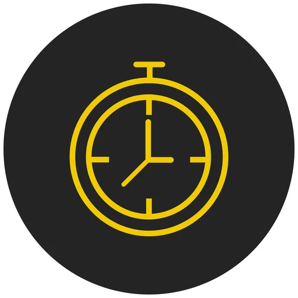 Alarma Icono Del Reloj Alerta Estilo Plano — Archivo Imágenes Vectoriales