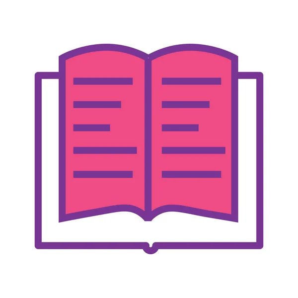 Livro Ícone Bookmark Educação Estilo Esboço Preenchido —  Vetores de Stock