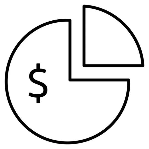 Bank Dollar Finance Icon Outline Style — Stock Vector