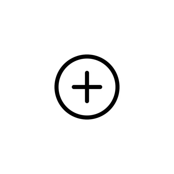 Eintrag Hinzufügen Icon Umrissstil Erstellen — Stockvektor