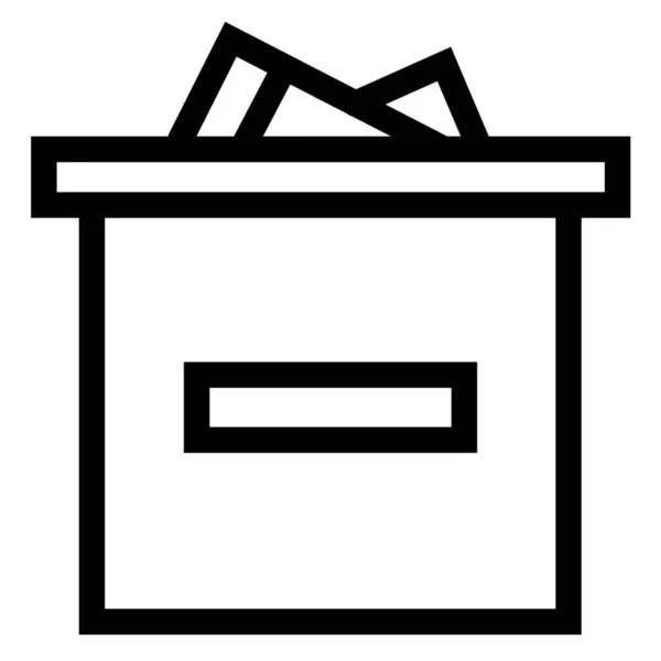 Значок Подарункової Коробки Файлів Доставки Стилі Контур — стоковий вектор