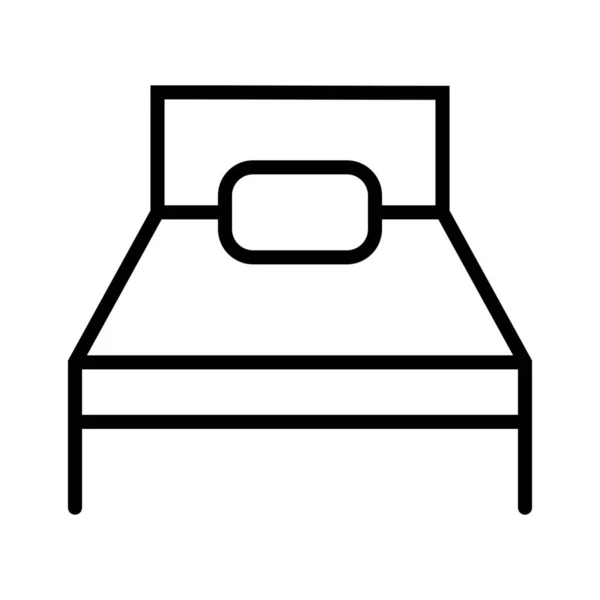 Κρεβάτι Κρεβάτι Κρεβάτι Κρεβάτι Εικονίδιο Κρεβάτι Στυλ Περίγραμμα — Διανυσματικό Αρχείο