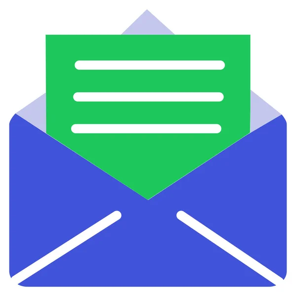Publicidade Mail Marketing Ícone Mail Estilo Plano — Vetor de Stock