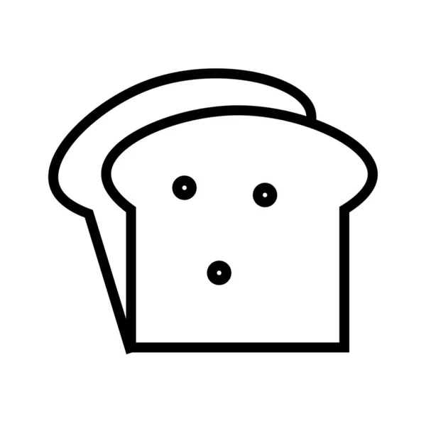 Bäckerei Brot Brotlaib Ikone Umriss Stil — Stockvektor