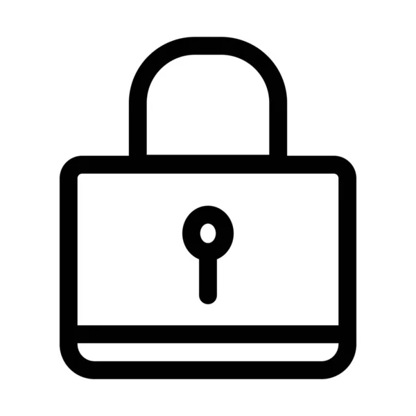 Slot Privacy Bescherming Pictogram — Stockvector