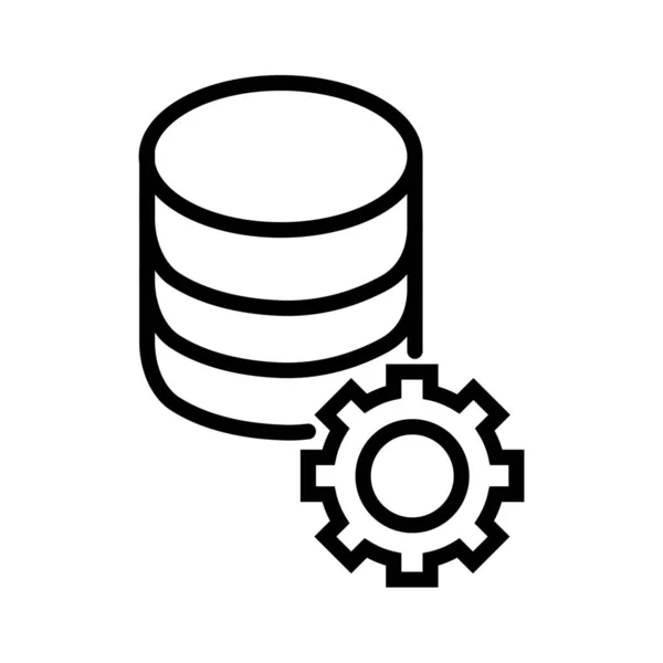 Icono Del Servidor Base Datos Optimización Base Datos Gestión Datos — Vector de stock